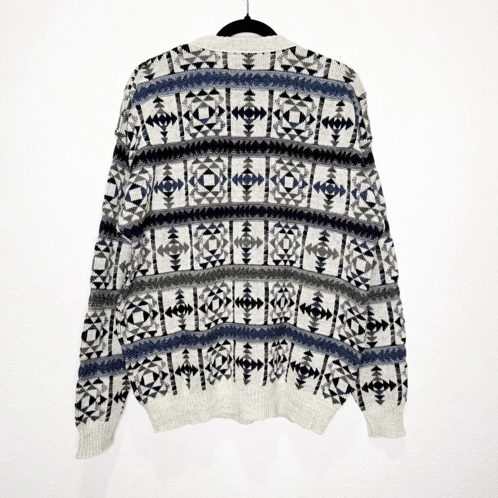 Vintage St. John’s Bay Fisherman Sweater Geometric Crew Neck